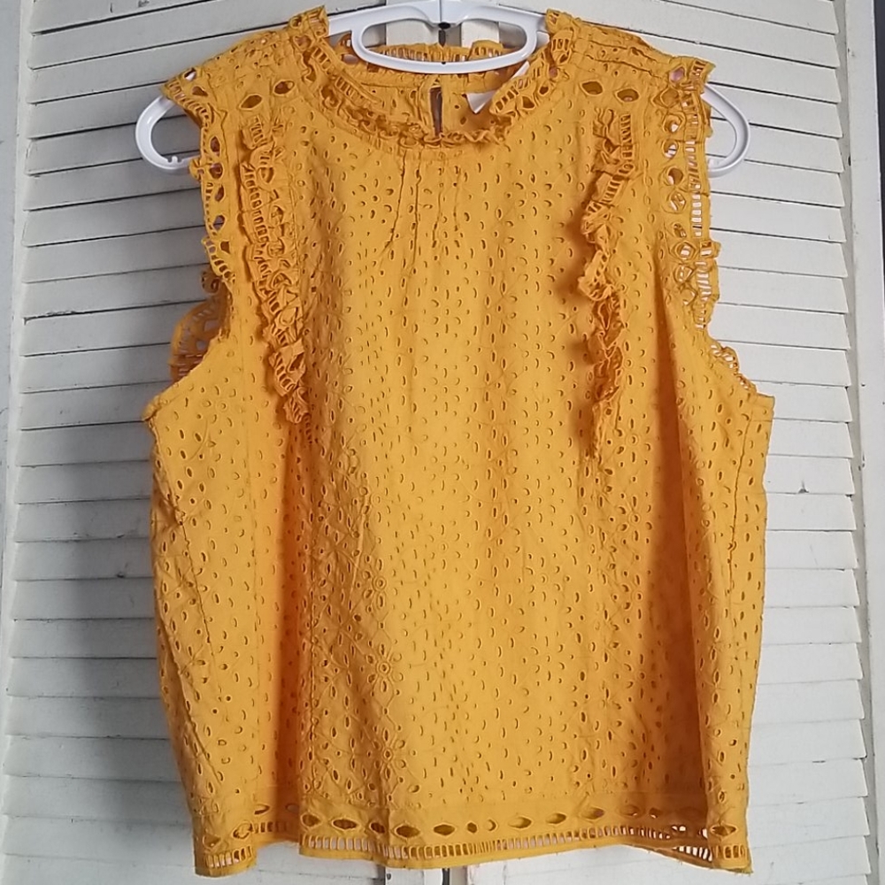 Anthropoligie Mustard Shirt